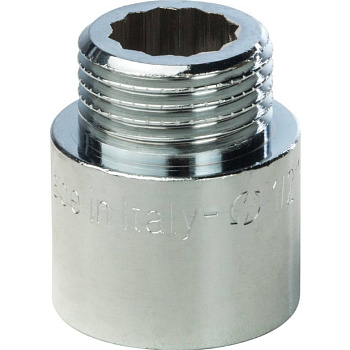 Удлинитель 1/2*20 внутренняя/наружная резьба хром STOUT